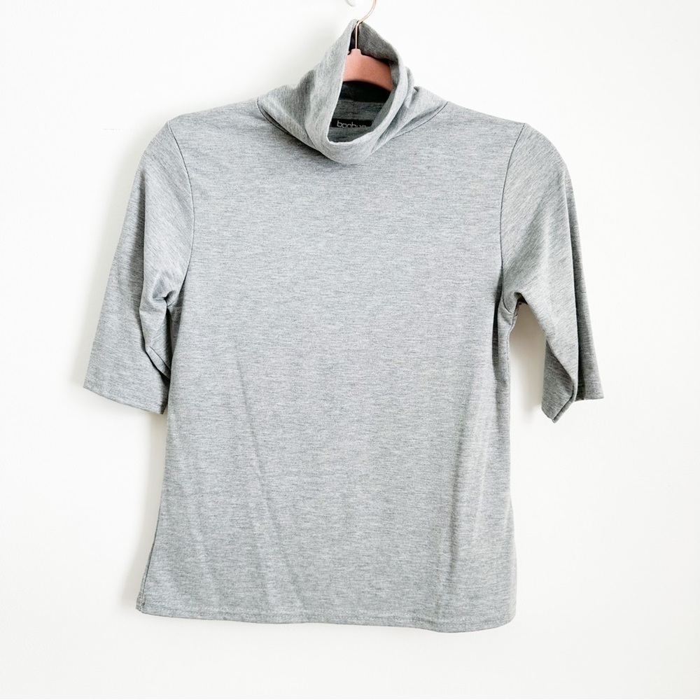 NWT!! Boohoo Gray Lara Cropped Sleeve Turtleneck sz 8